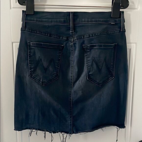 Mother The Sacred Slit Black Denim Miniskirt - Picture 4 of 4